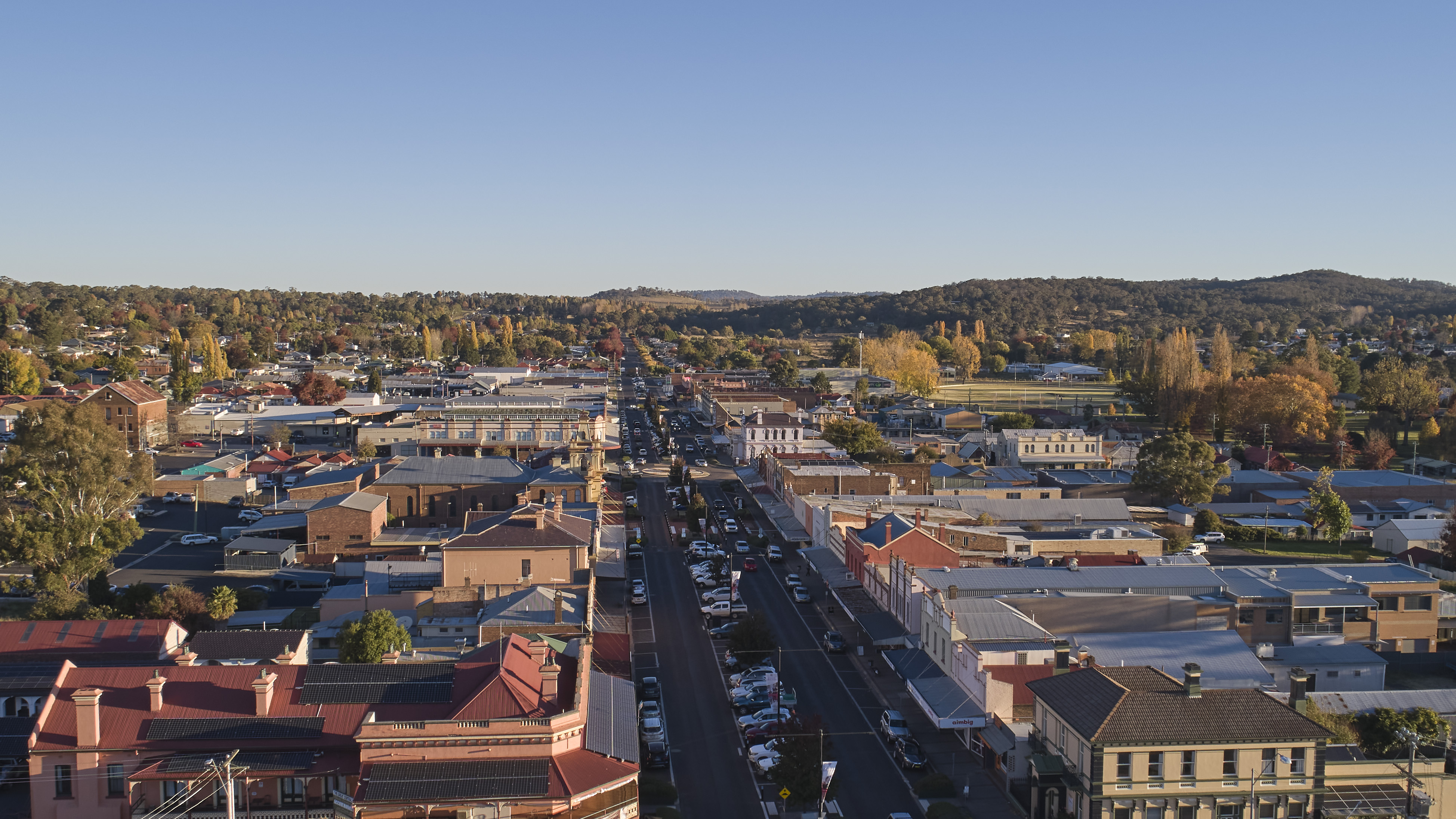 Drone View of Town
